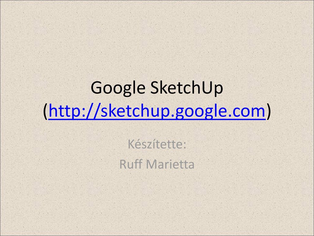 Google SketchUp ppt letölteni